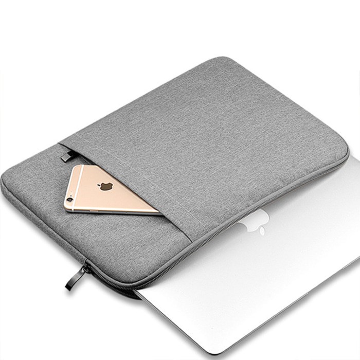 Tas Laptop/Softcase Nylon Macbook 11 inch 12 inch Sleeve Case - Abu