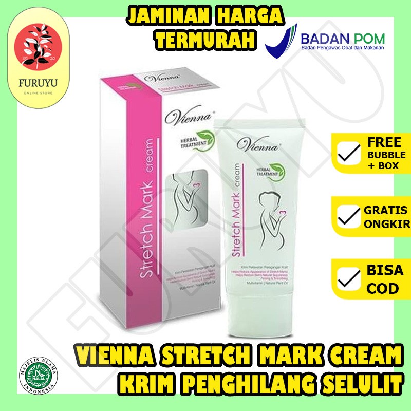 Cream Krim Crim Penghilang Selulit Bekas Luka Sesar VIENNA STRETCH MARK CREAM KRIM PERAWATAN KULIT KECANTIKAN PERAWATAN TUBUH WANITA  ORIGINAL BPOM