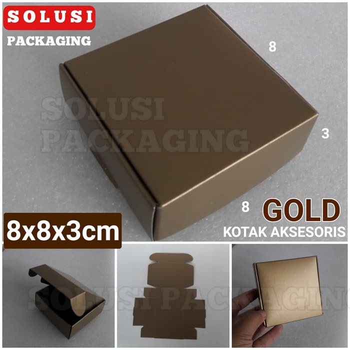 

ISI 36PCS KOTAK AKSESORIS 8X8 GOLD/BOX/TEMPAT SOUVENIR/PILLOW BOX/KOTAK KADO