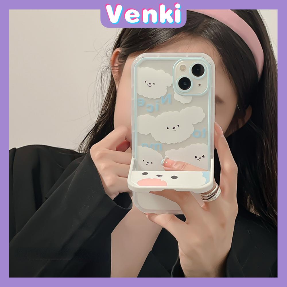 iPhone Case with Invisible Folding Stand Silicone Soft Case Airbag Shockproof Protection Camera Cartoon Cute Compatible For iPhone 11 Pro Max 13 Pro Max 12 Pro Max 7Plus xr XS Max