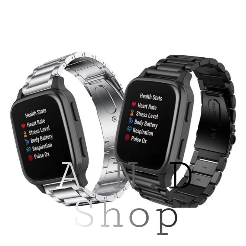 GARMIN VENU SQ MUSIC STAINLESS STEEL STRAP WATCH BAND TALI JAM TANGAN SMARTWATCH RANTAI ACC JAM