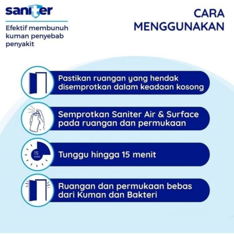 Sanitizer Spray 200ML Disinfektan Anti Virus - Sanitizer Saniter Spray Disinfektan Ruangan