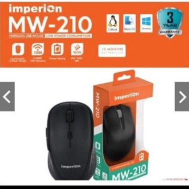 Imperion MW-210 Wireless USB Mouse - MW210 Office - Putih wireless