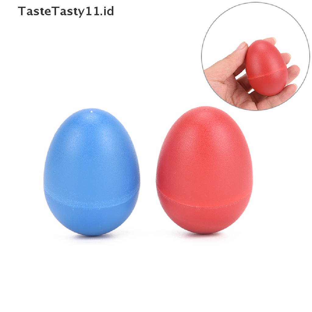 (TasteTasty) 2pcs / lot Mainan Rattle Marakas Bentuk Telur Bahan Plastik Untuk Anak