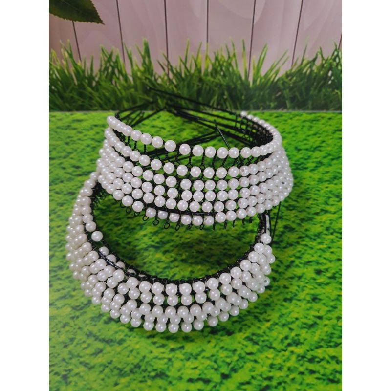 BANDO MUTIARA PUTIH,HITAM,BANDO SISIR MUTIARA PUTIH DAN HITAM,BANDO CEWEK,BANDO KOREAN,BANDANA KOREA