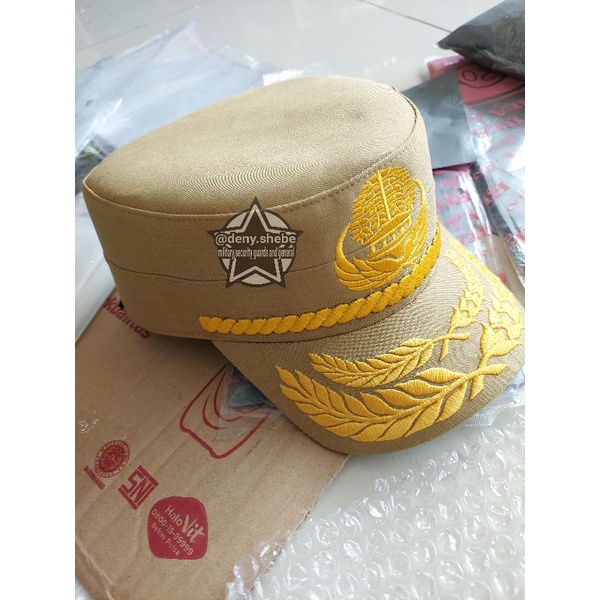 TOPI KOMANDO KORPRI KHAKI Dobel padi kapas