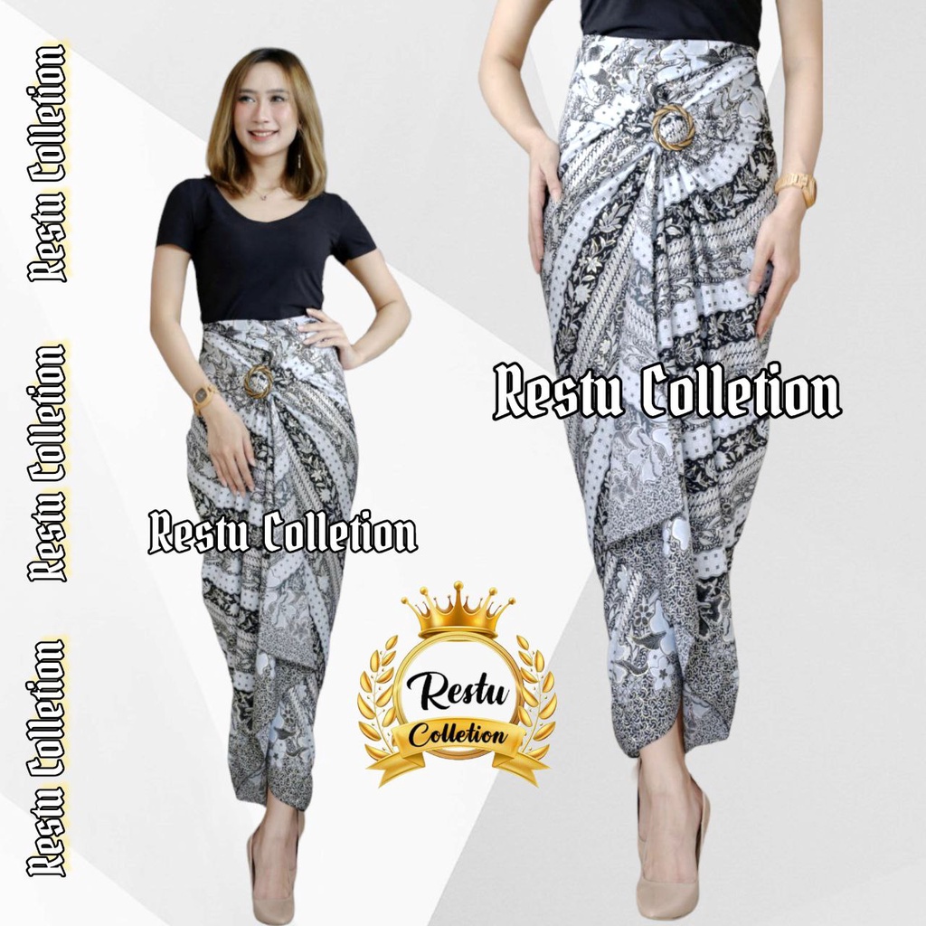 COD Restu Colletion Rok Lilit Songket Serut Batik Bawahan Kebaya Wisuda Kemeja Bloese Kondangan Nikahan Tunangan Wanita Allsize Bahan Satin HQ Premium LARAS SALEM BESTSELLER