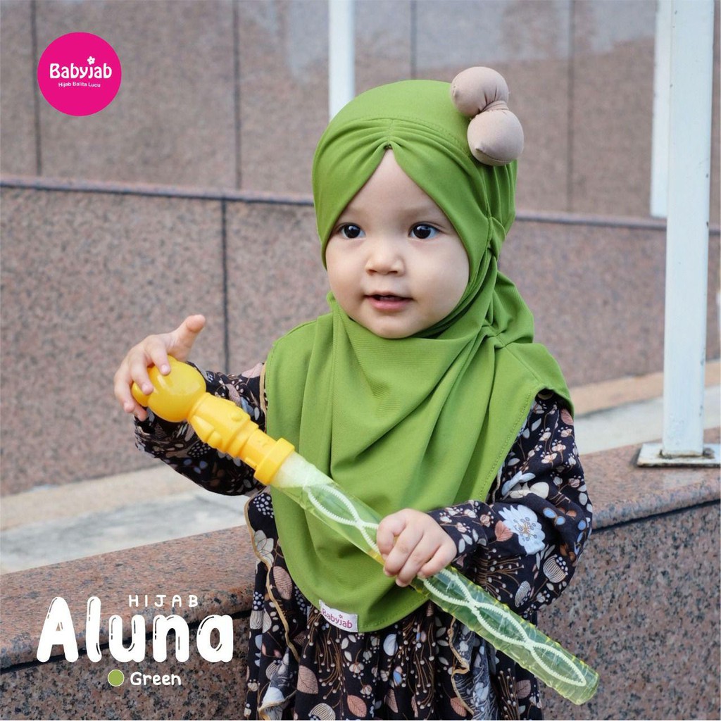 Jilbab Babyjab Aluna Matt Jersey Variasi Kerut Kiri Kanan Aksen Pita Tali samping Ejamas Hijab Store