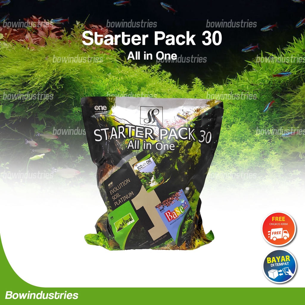 Starterpack Tank 30 Cm Paket Media Tanam Aquascape Aquarium ONE RISET - T 30