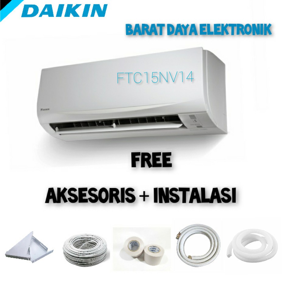 DAIKIN AC Super Mini Split 1/2 PK RC + FTC15NV14 - THAILAND + GRATIS PEMASANGAN