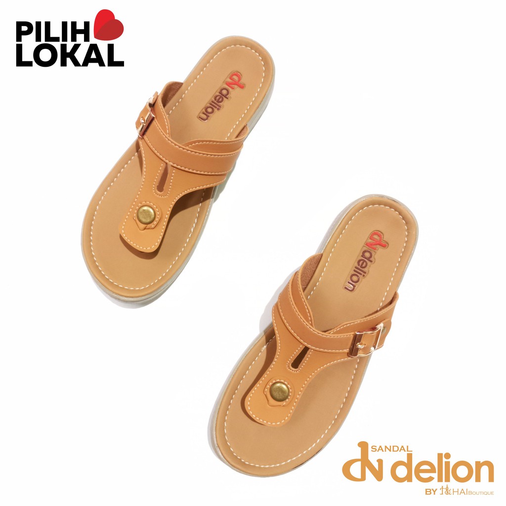 Sendal Jepit Wanita Kulit Murah Casual Santai Sandal Cewek Teplek Flat Flip Flop Cantik Kekinian