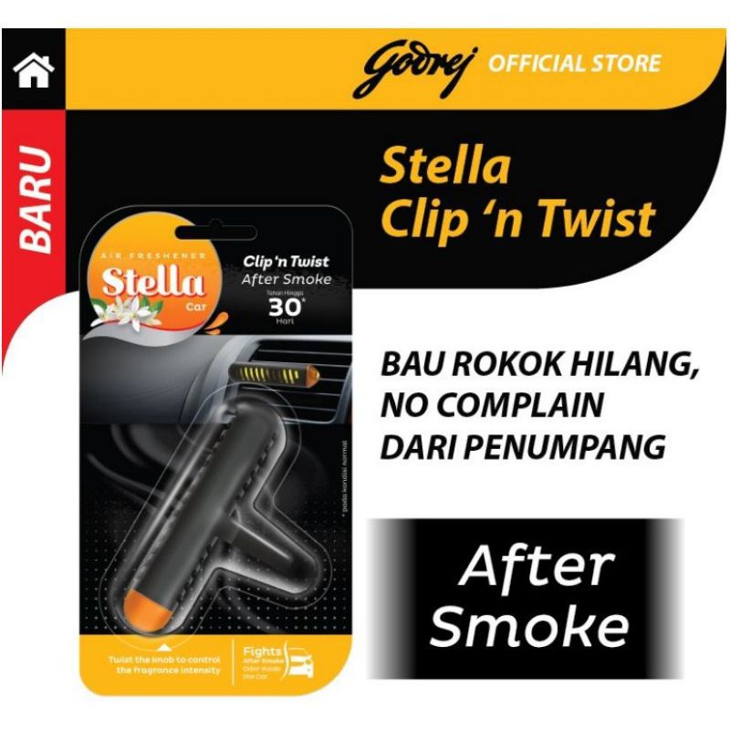 STELLA CAR CLIP'N TWIST air freshener parfum mobil AFTER SMOKE