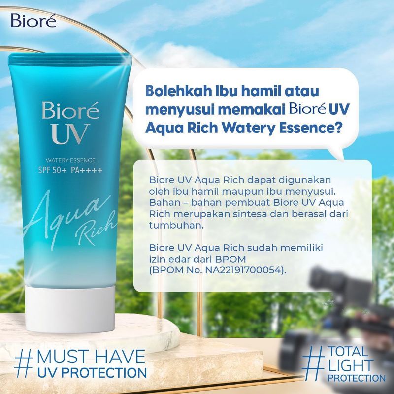 [PROMO] Biore UV Aqua Rich Watery Essence BIORE TONE LIGHT UP SPF 50+ PA+++ BPOM 50 Gr 50 gram