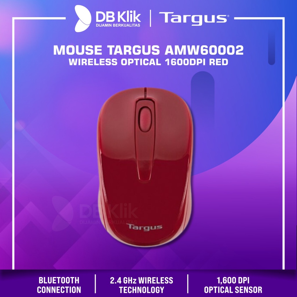 Mouse Targus AMW60002 Wireless Optical 2.4GHz 1600DPI Red