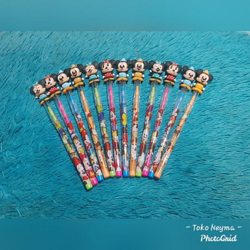 

Pensil susun bensia mickey/minnie mouse