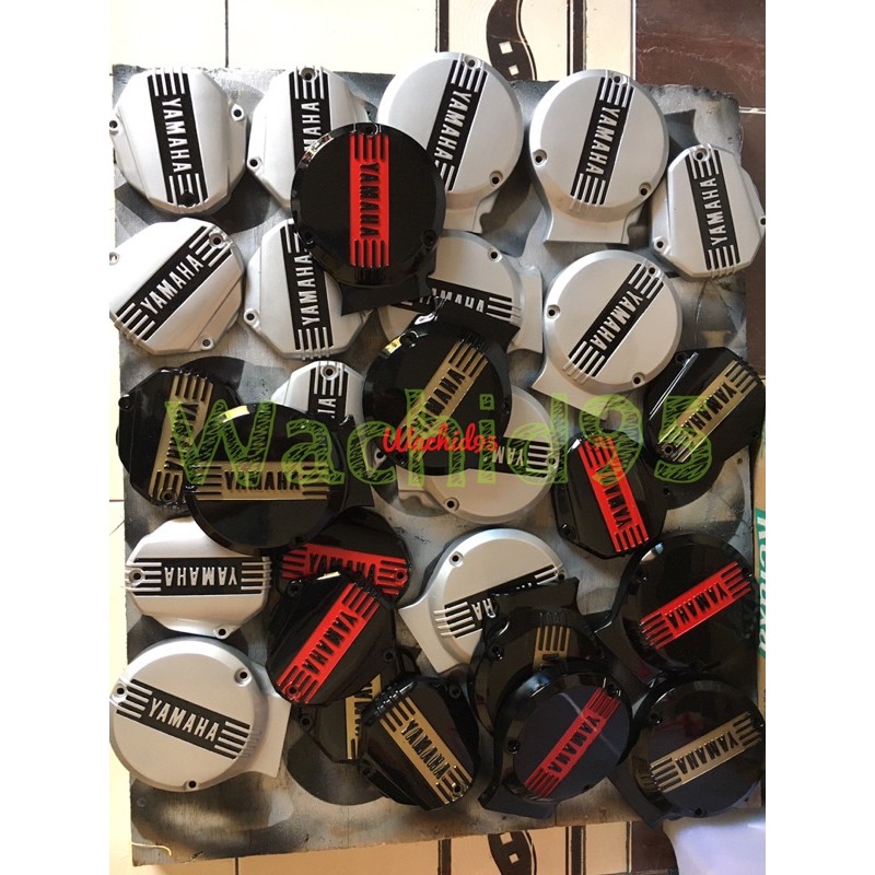 Tutup magnet & oil pump YAMAHA RX KING {cobra & master}(Logo Timbul)