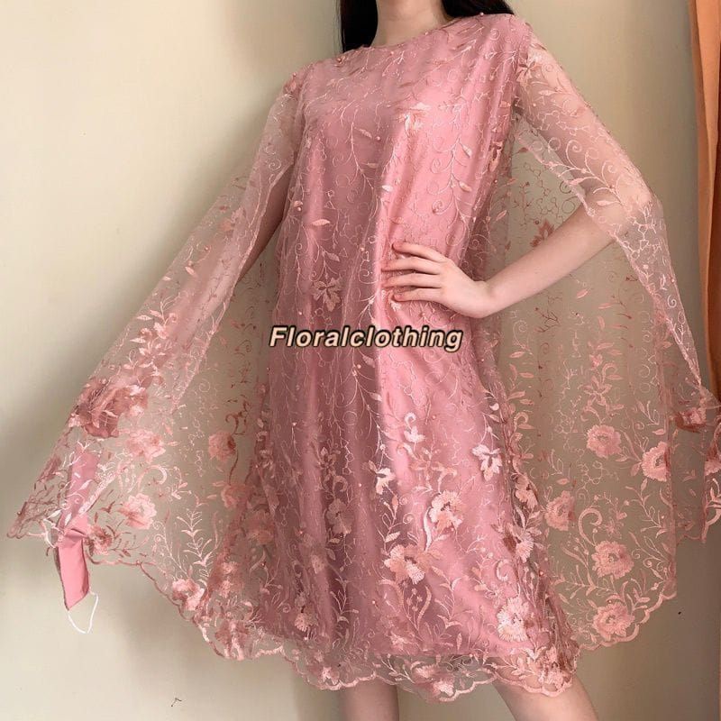 DRESS BROKAT CAPE PREMIUM DRESS BROKAT KONDANGAN FREE MASKER