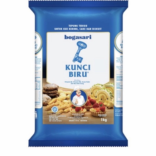 

Tepung Terigu Kunci Biru 1kg Cake Cookies