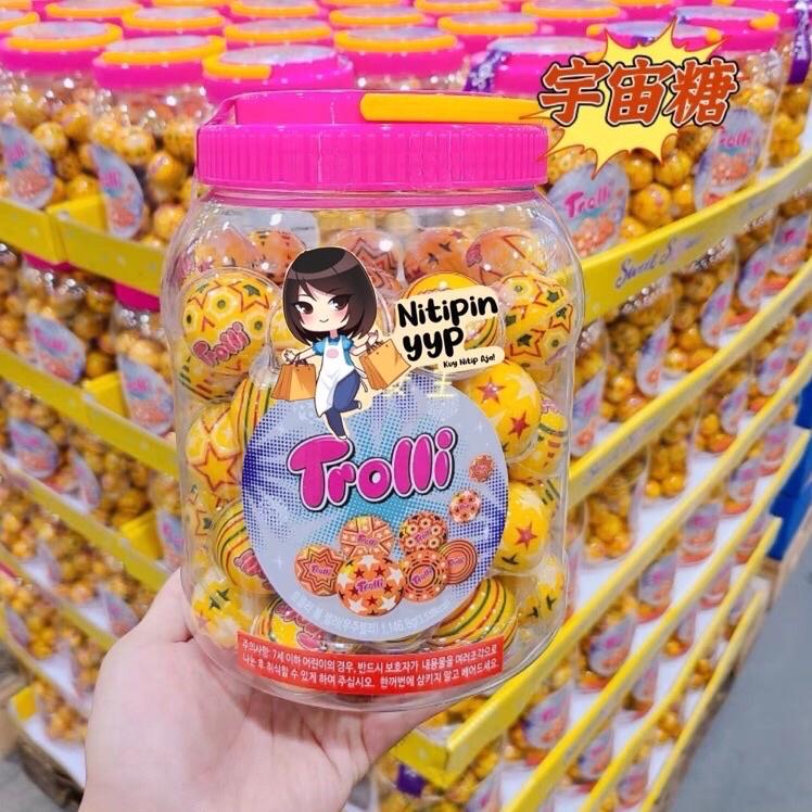 

QXVR [ASLI KOREA] Korean Trolli Planet Soccer Chewy Gummy - Permen Trolly Jelly Gummi Viral - Stella SCF Sportball Dragon Pop Eye Watermelon Pokemon Jelly Gummy (18,8gr) 810GTRU