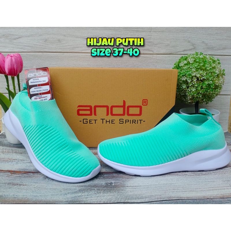 SEPATU RAJUT WANITA ANDO THE ROCK PANAMERA MURILLO SIERRA SIZE 37-40 - SLIP ON ANDO SIERRA SIZE 36-4