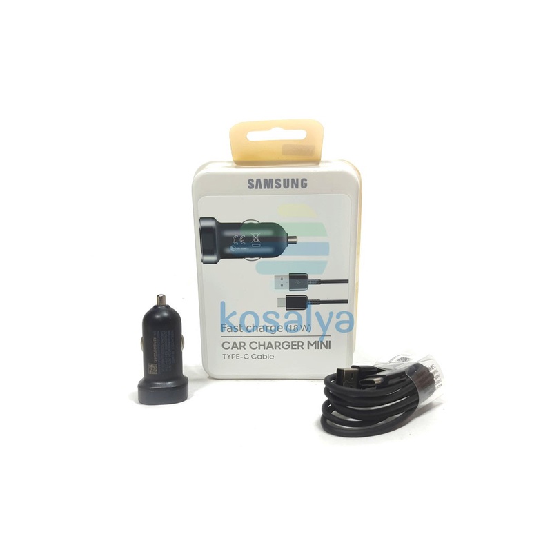 Charger Mobil Car Charger Samsung Fast Charging 18W M21 M31 A30s A50s A52 A70 A72 S8 S9 S10 S21+ Typ