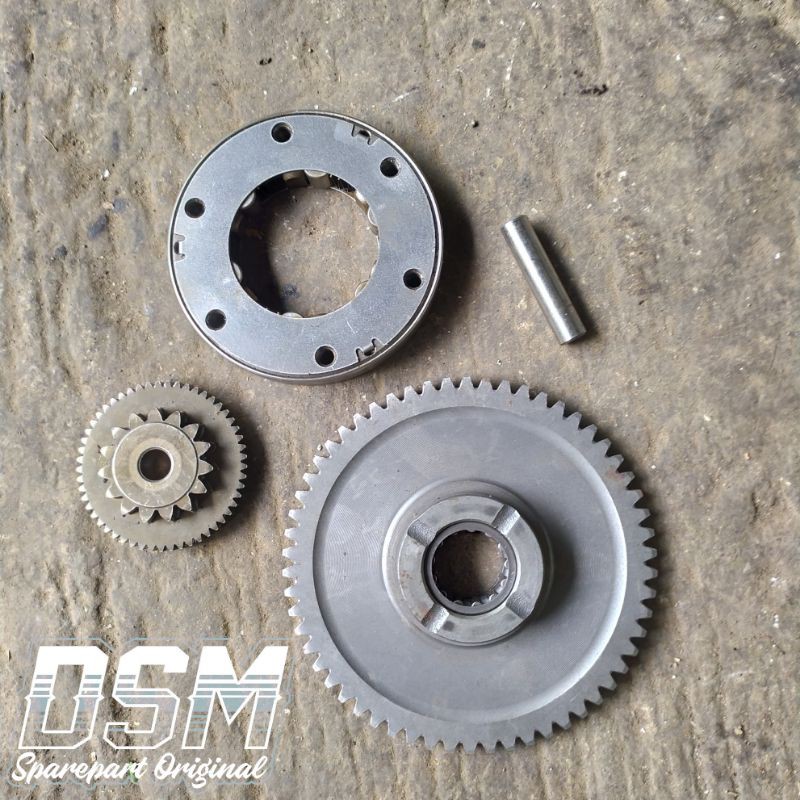 Oneway Gigi Stater Gigi Penghantar Stater Wanwai Pelor Set Verza Megapro Monoshock CRF 150 L