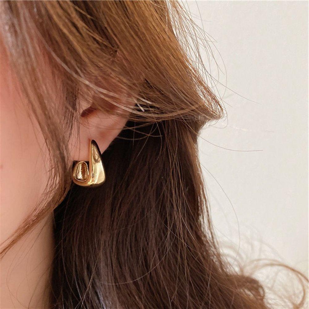 Anting Perak AUGUSTINA Anting Unik Vintage Wanita Emas Fashion Earrings Metal Female Ear Studs