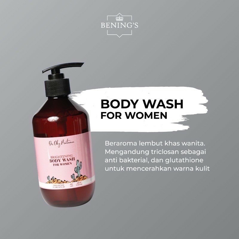 Brightening Body Wash by dr. Oky Pratama / Benings Clinic/ Benings Skincare 400ML