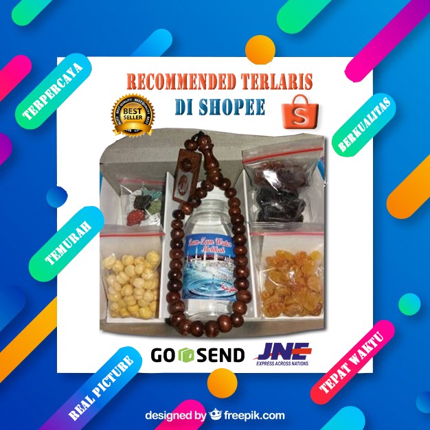 

paket oleh oleh haji dan umroh isi 6 kombinasi coklat batu kerikil