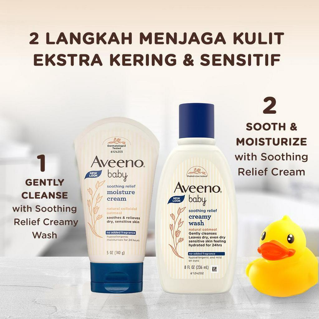 [BPOM] Aveeno Baby Soothing Relief Creamy Wash 236ml / Sabun Bayi Kulit Sensitif / MY MOM