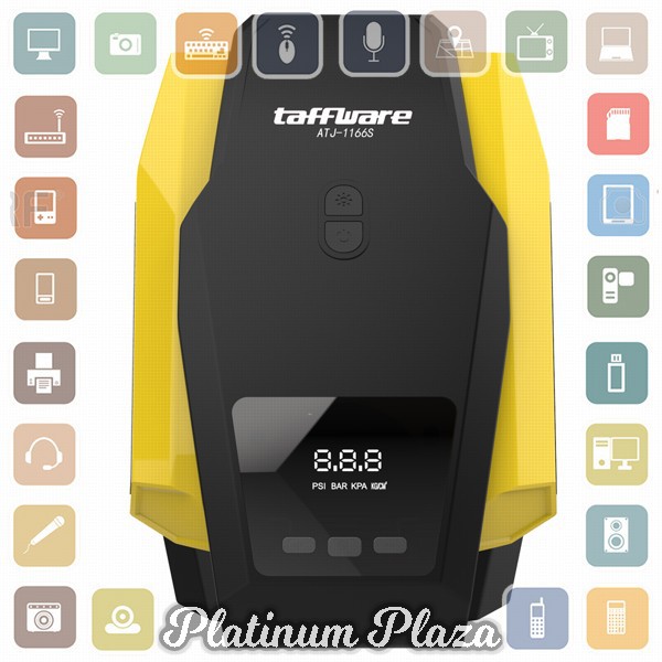 Taffware Inflator Pompa Mobil Elektrik Serba Guna 150PSI - ATJ-1166S - Black/Yellow`K89QQR-