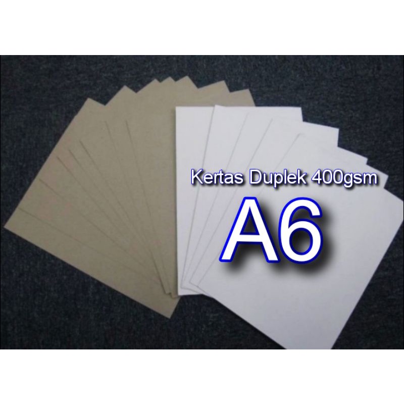 

kertas duplek tebal A6 400 gsm