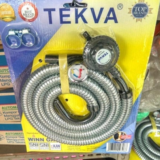 Selang Paket Gas Win Gas Tekva Sni Original/ Selang Dengan Regulator