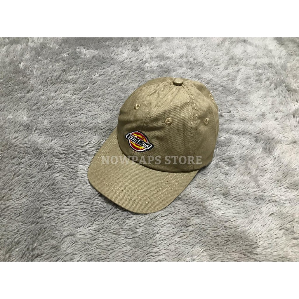 TOPI DICKIES BASEBALL BORDIR LOGO WARNA KHAKIS/CREAM.TOPI DICKIES BASEBALL KHAKIS PREMIUM DISTRO