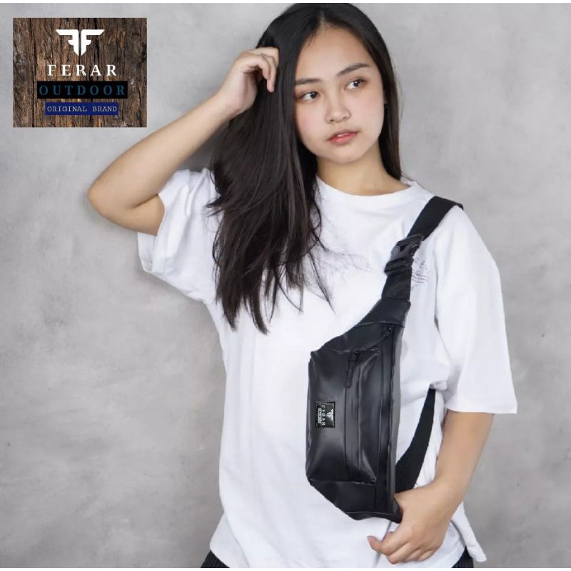 Tas weistbag/Tas selempang waterproof pria wanita Anti air Ferar Gangster