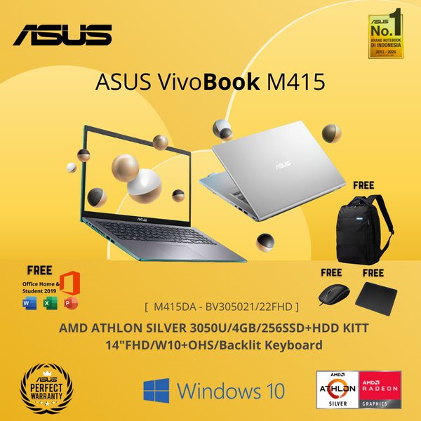 ASUS M415DAO-FHD3151 ATHLON 3150U 8GB 512GB SSD FHD WIN10 OHS