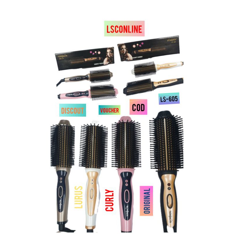 Ladystar Catok sisir Brush Styler Catokan  murah dengan sisir elektrik original LS- 605  01-027-cls