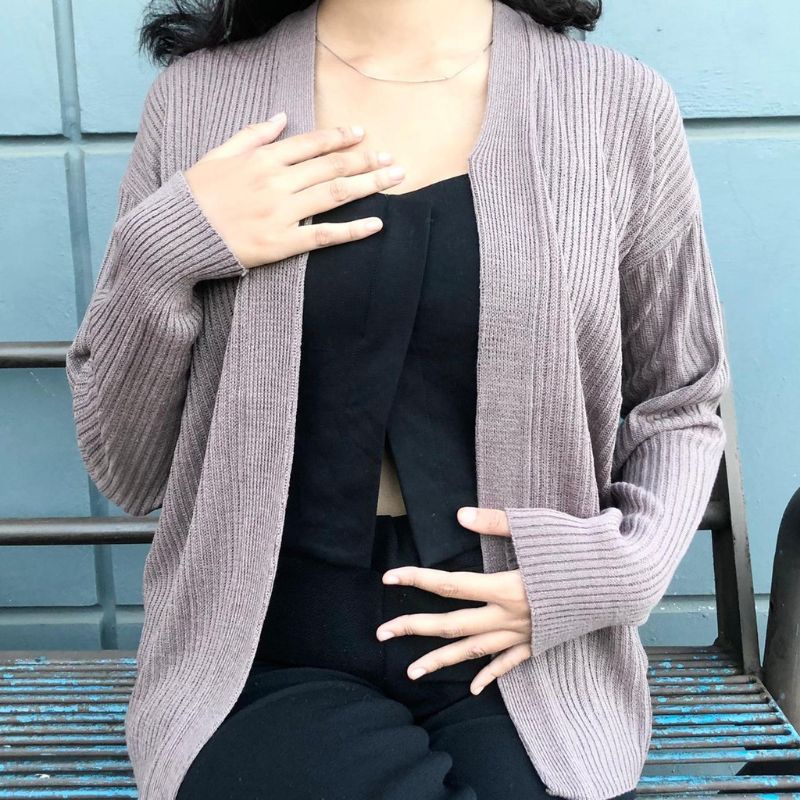 Cardigan bareska Rajut Premium Cardy - Cardigan Breska Kekinian - Cardigan Rajut model terbaru - Outer Rajut al size Terkini