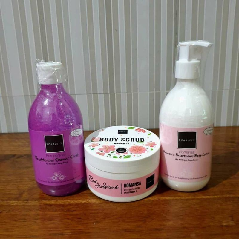 PAKET SCARLETT WHITENING 3in 1(pemutih badan ampuh)BPOM original