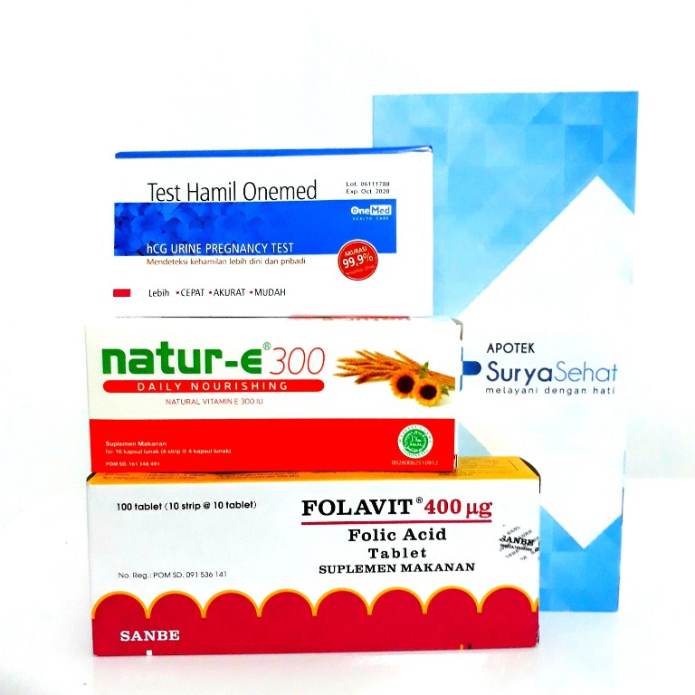 Paket Promil B 30 hari Best Seller! Program Hamil 30 hari (1 bulan) Folavit Natur E Orange Tes Pack