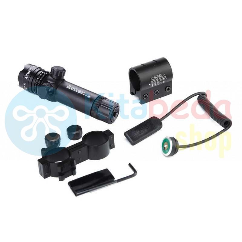 Green Laser Gun Mount Airsoft Gun KB1334 [Hitam]
