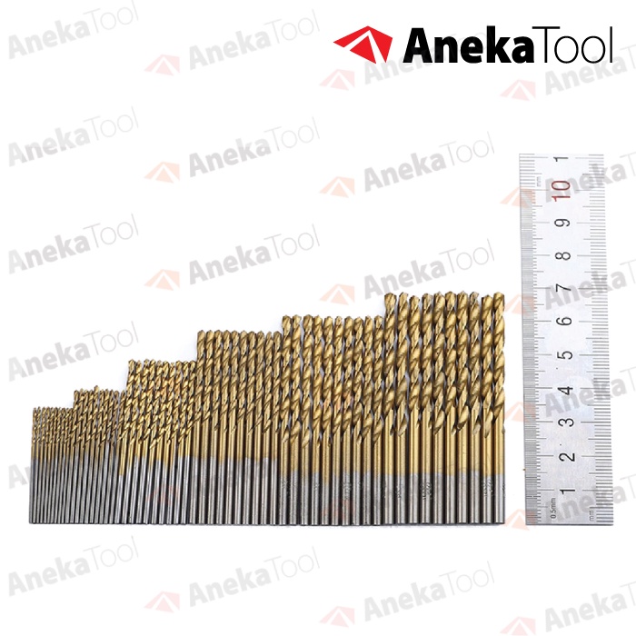 Mata Bor Power Drill Bits Titanium Coated 50 PCS