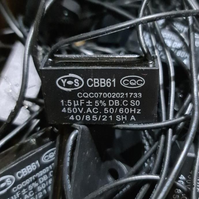 1.5Uf 1,5Uf 1.5 Uf 400V 450V 400 V Volt Kapasitor Kipas Angin Hexos Tojila39 Segera Dapatkan