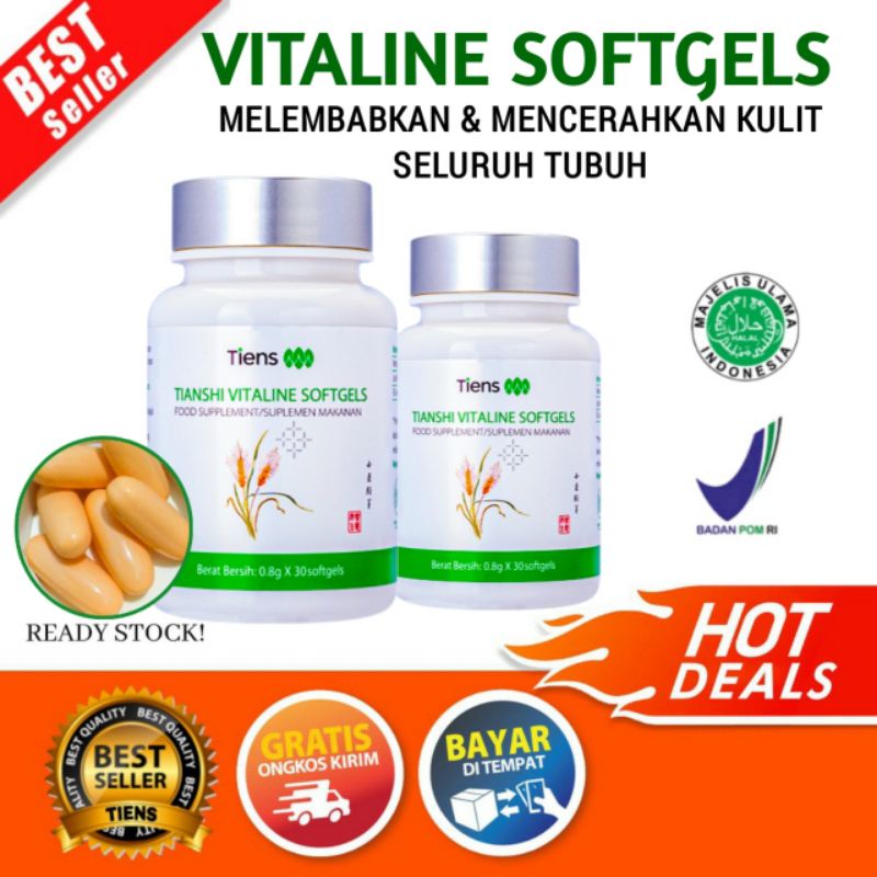 [ BISA COD ] VITALINE SOFTGEL VITAGEL - MENCERAHKAN KULIT ALAMII