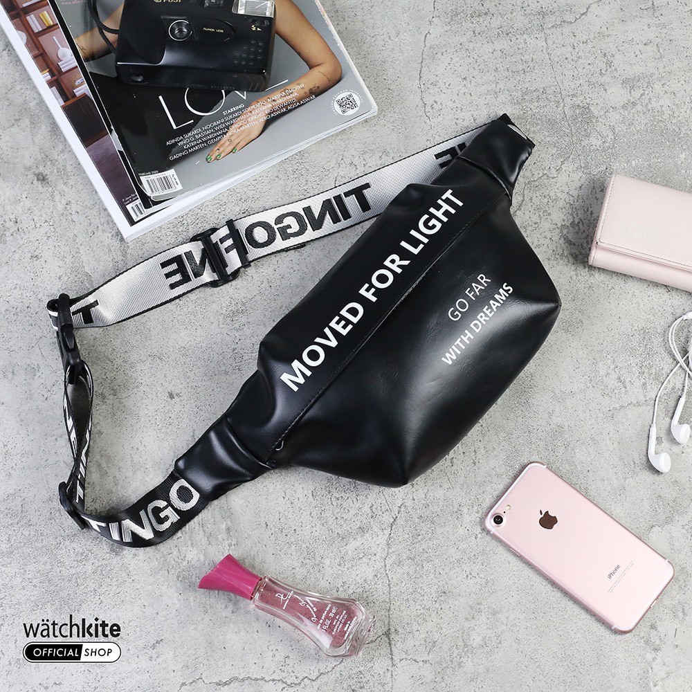 YIPINU TGF Tas Selempang Kulit Pria Wanita Waistbag Waterproof WATCHKITE WKOS