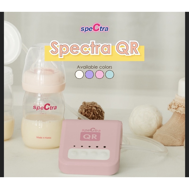 NEW PROMO Launching Extra BONUS!! Spectra QR Pompa Asi Elektrik Double Breast Pump Batrai Tanam Rechargable 4 Warna