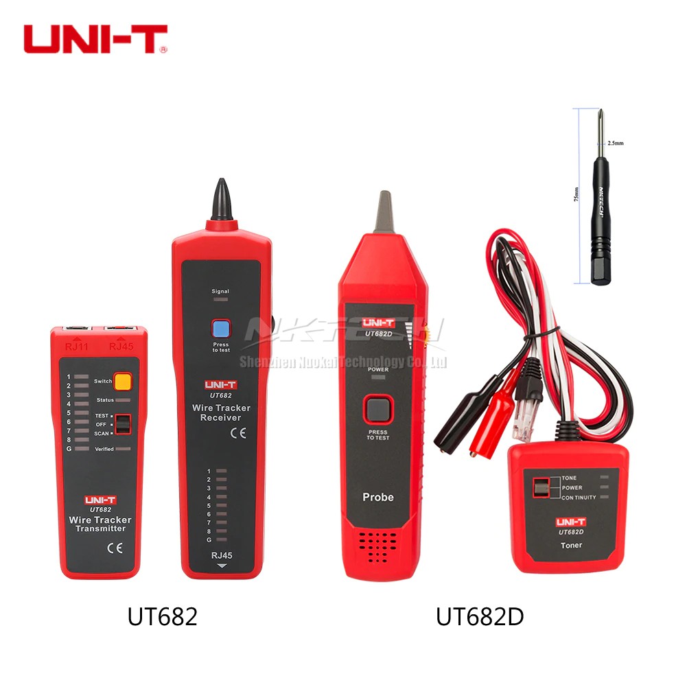 UNI-T Wire Tracker Tester UT682 UT682D Circuit RJ11 RJ45 Telephone Wires Tracking Line Finder LAN