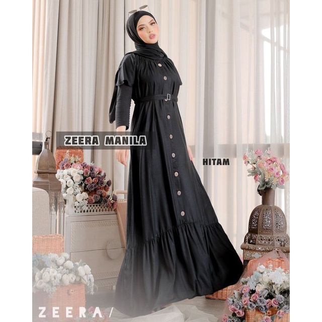 Daster arab ZEERA MANILA Dress Rayon Busui lengan pendek