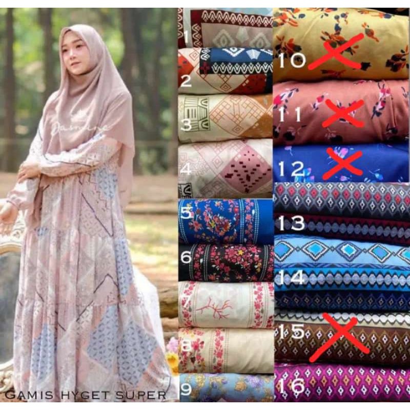 Gamis murah/gamis hyget/gamis  hyget(GAMIS SAJA TANPA HIJAB