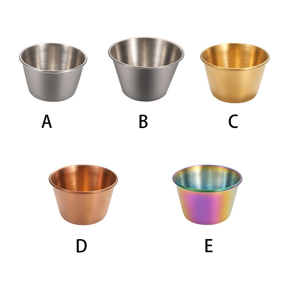 Cangkir Saus / Selai / Bumbu Bahan Stainless Steel 304 Ukuran 4oz Untuk Restoran / Rumah (house2020)